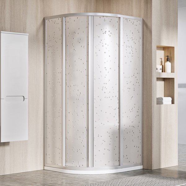 Изображение товара Душевой уголок Ravak Supernova SKCP4-80 с сатиновым профилем и витражом Pearl Изображение товара Душевой уголок Ravak Supernova SKCP4-80 с сатиновым профилем и витражом Pearl