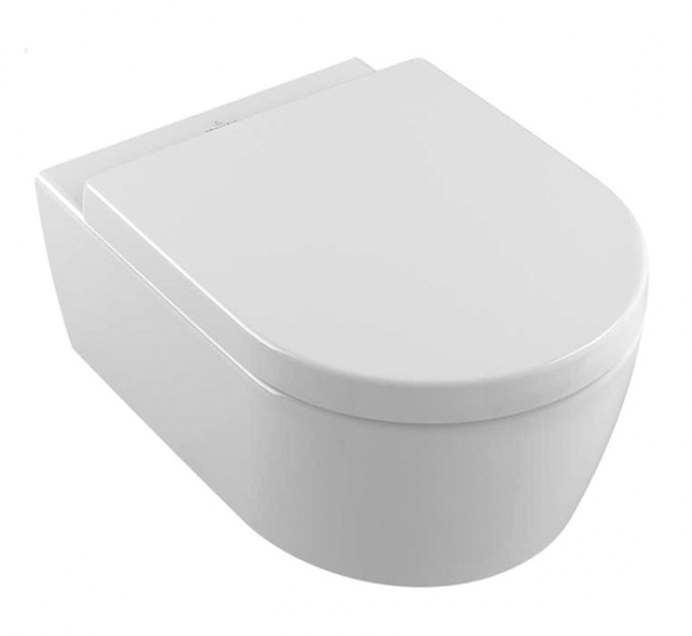 Изображение товара Подвесной унитаз безободковый Villeroy&Boch Avento 5656HR01 с крышкой микролифт