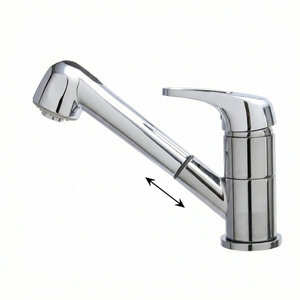 Изображение товара Смеситель для кухонной мойки Bravat F7802933CP-SW, с выдвижным изливом, цвет хром