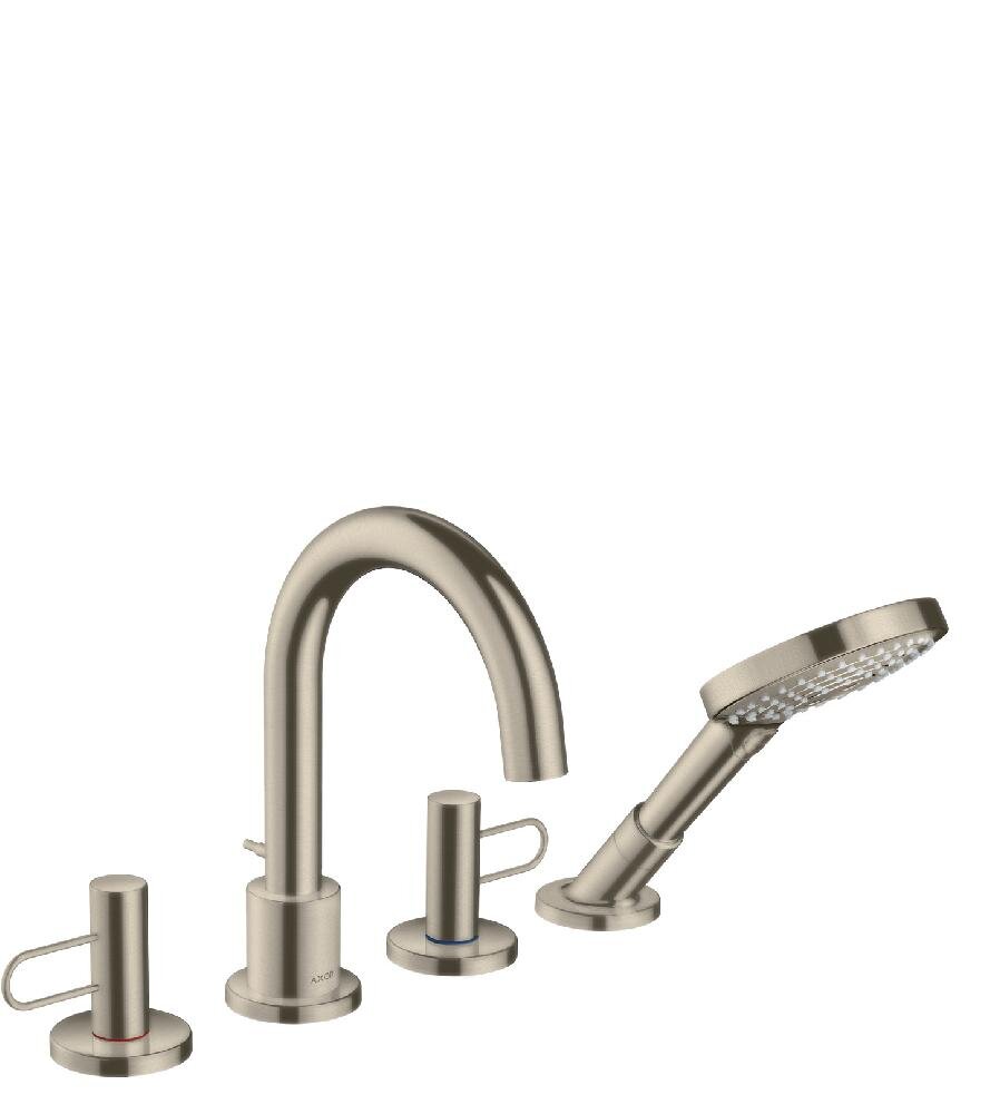 Изображение товара Axor Uno 38445820: смеситель для ванны и душа с держателем и душевым гарнитуром Изображение товара Axor Uno 38445820: смеситель для ванны и душа с держателем и душевым гарнитуром