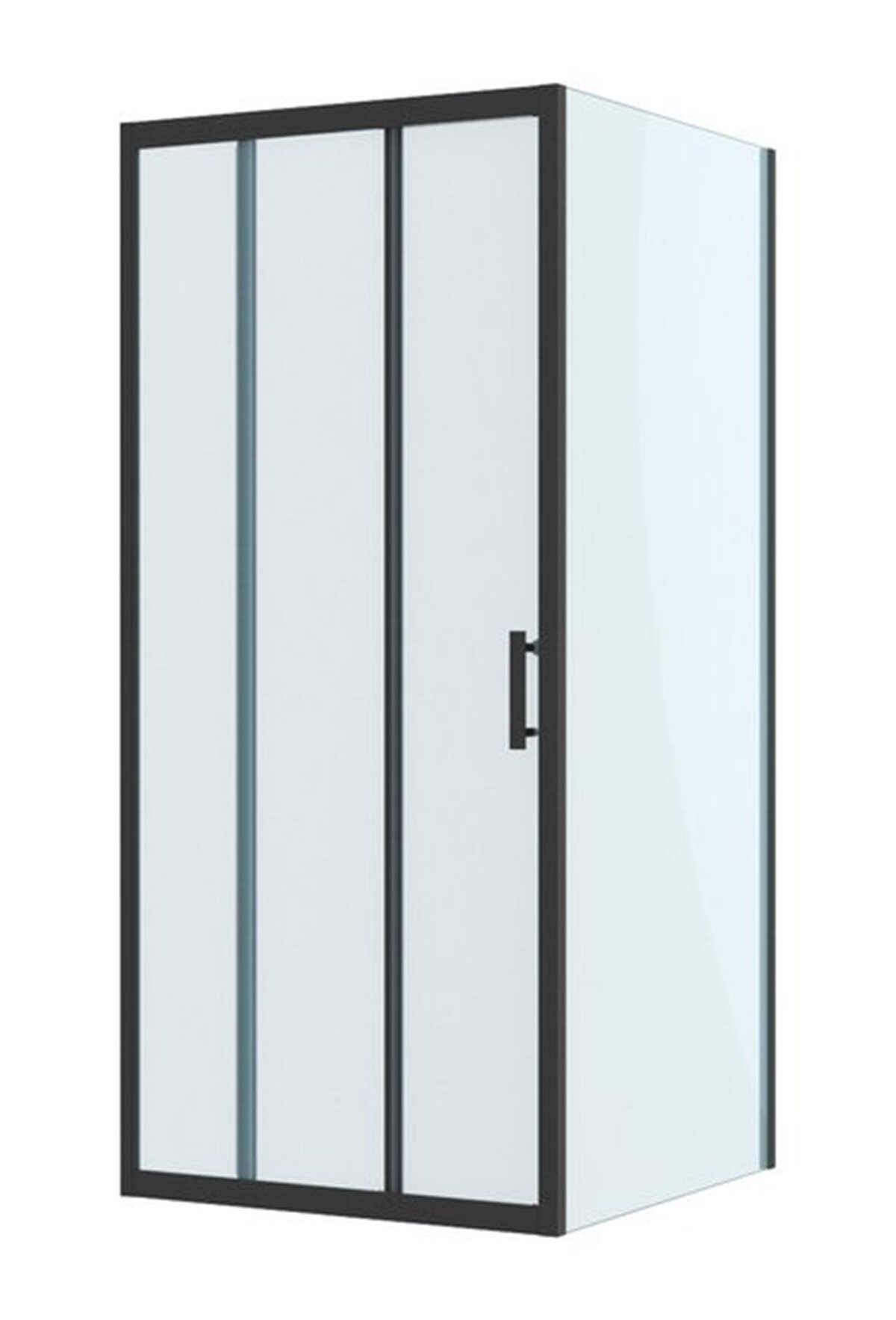 Изображение товара Душевой уголок BelBagno Uno-195-AF-31-90-P-NERO 90x90 см рифлёное стекло Изображение товара Душевой уголок BelBagno Uno-195-AF-31-90-P-NERO 90x90 см рифлёное стекло
