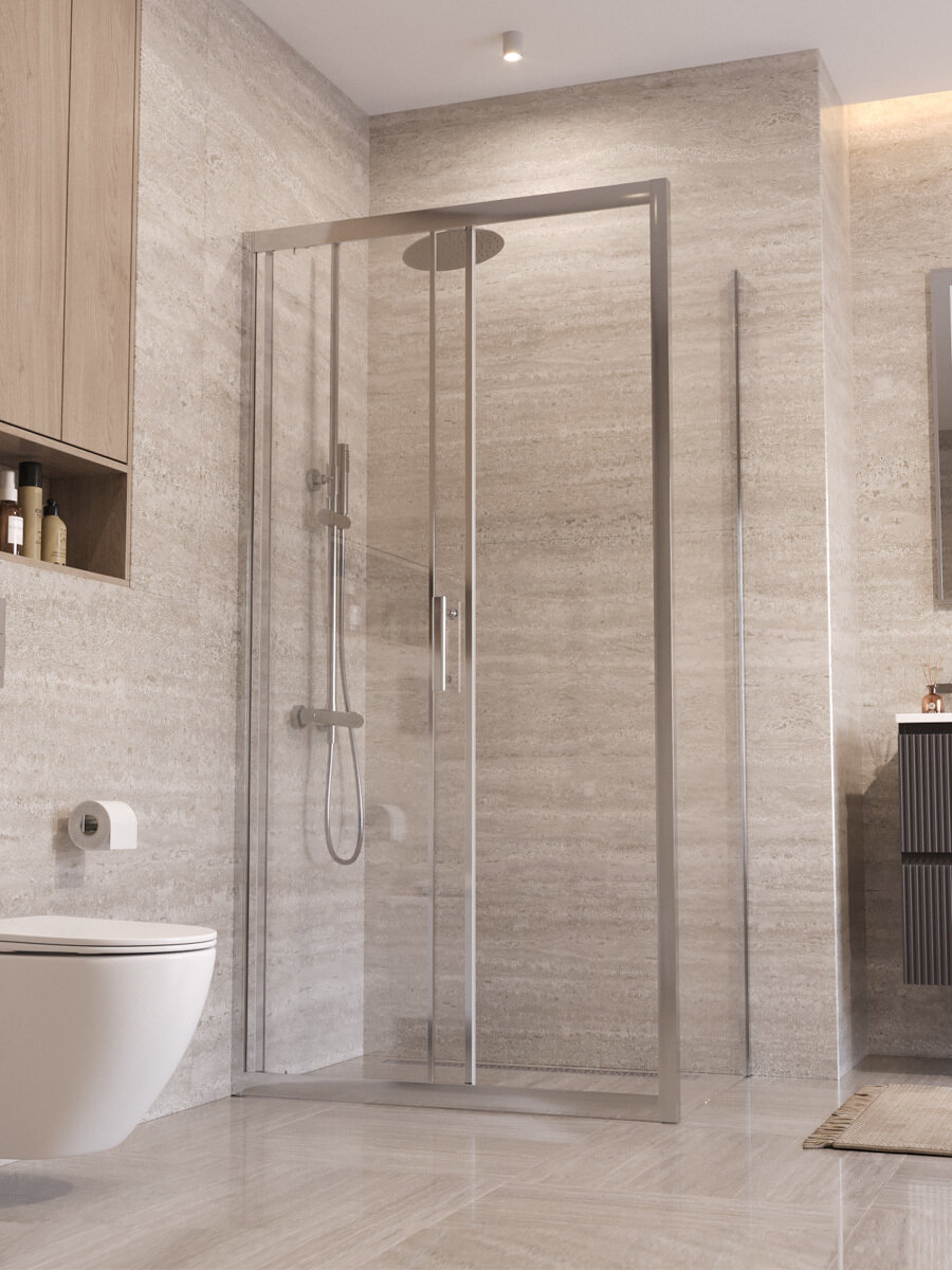 Изображение товара Душевой уголок BelBagno Uno 195-AH-1 100x70 см с раздвижными дверями Изображение товара Душевой уголок BelBagno Uno 195-AH-1 100x70 см с раздвижными дверями