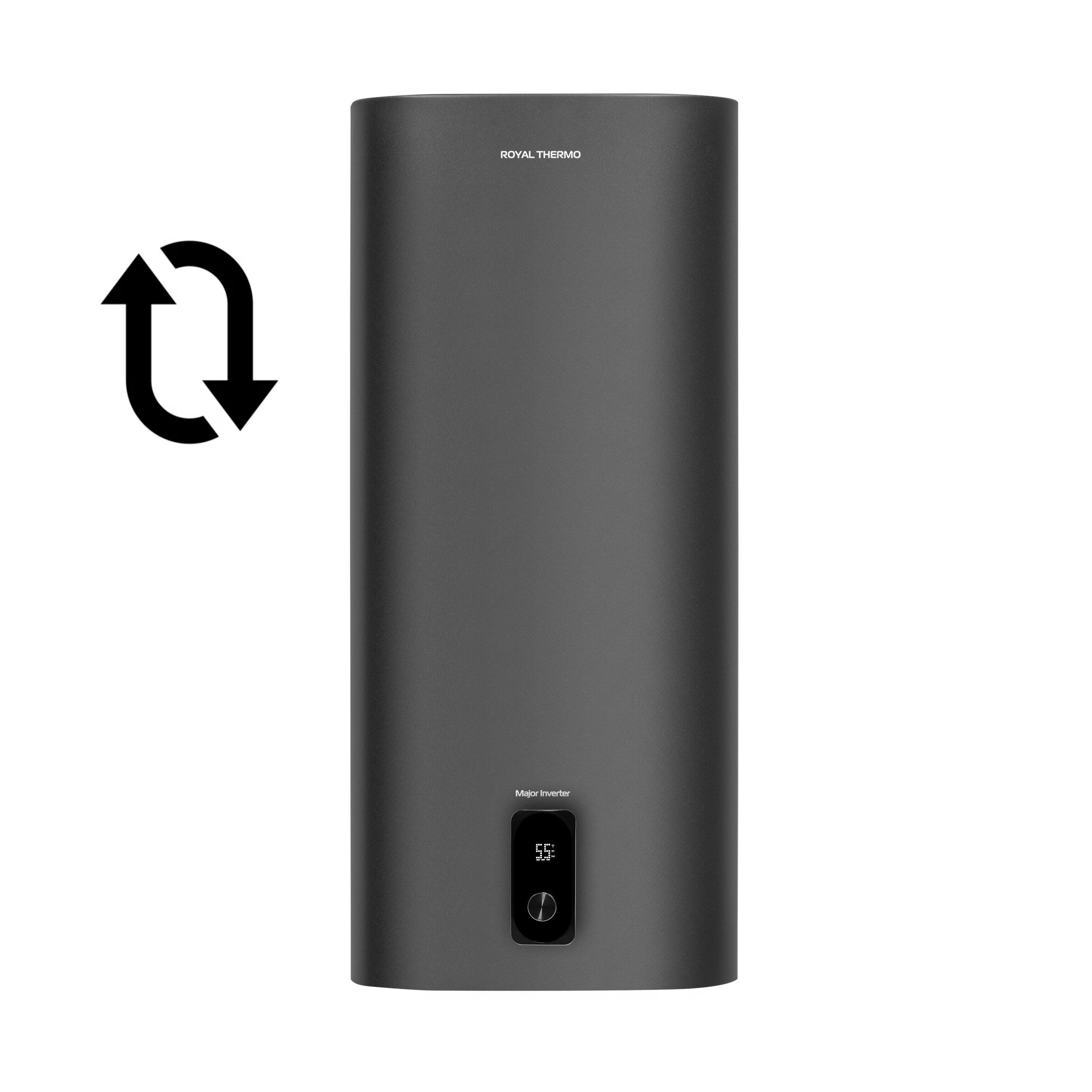 Изображение товара Водонагреватель Royal Thermo RWH 50 Major Inverter графит с Wi-Fi и управлением Изображение товара Водонагреватель Royal Thermo RWH 50 Major Inverter графит с Wi-Fi и управлением