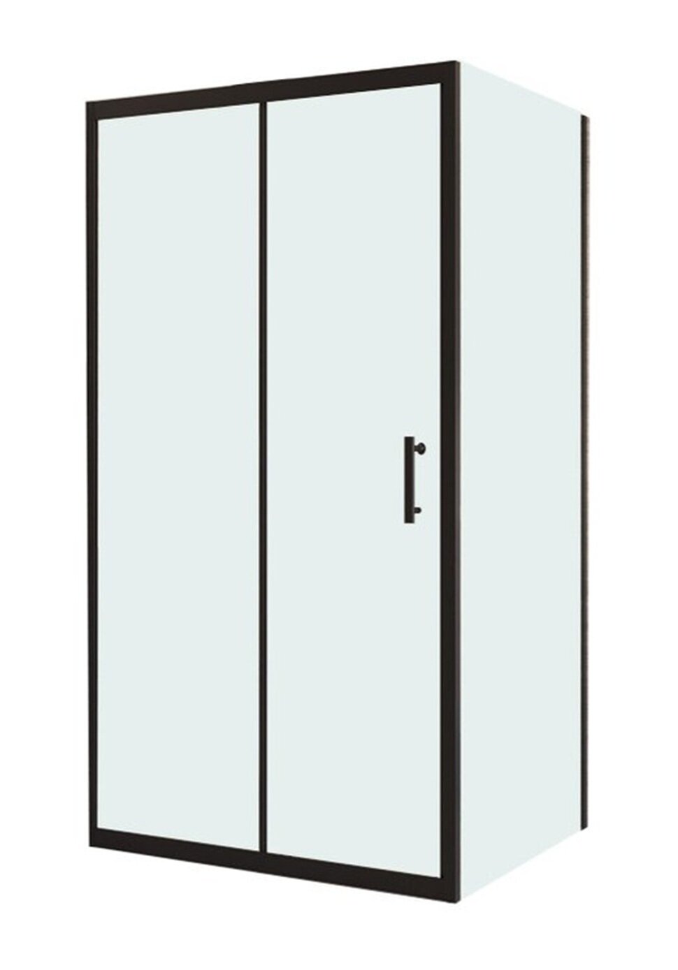Изображение товара Душевой уголок BelBagno Uno-195-AH-1-110/80-C-NERO с черным профилем Изображение товара Душевой уголок BelBagno Uno-195-AH-1-110/80-C-NERO с черным профилем