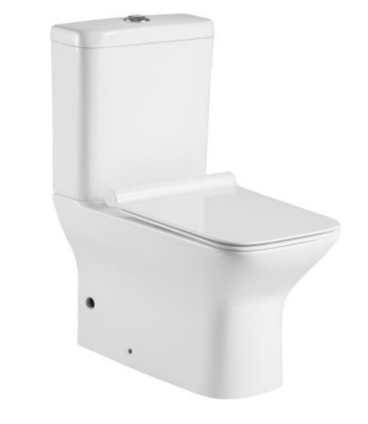 Изображение товара Напольный безободковый унитаз Aquanet Cube-C CL-12248B с микролифтом и горизонтальным выпуском