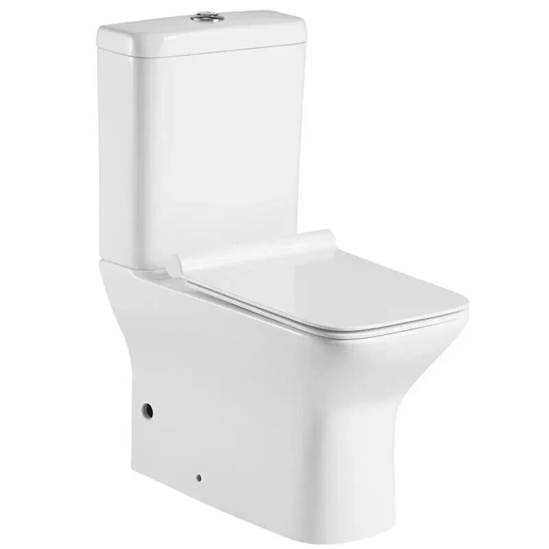 Изображение товара Напольный безободковый унитаз Aquanet Cube-C CL-12248B с микролифтом и горизонтальным выпуском