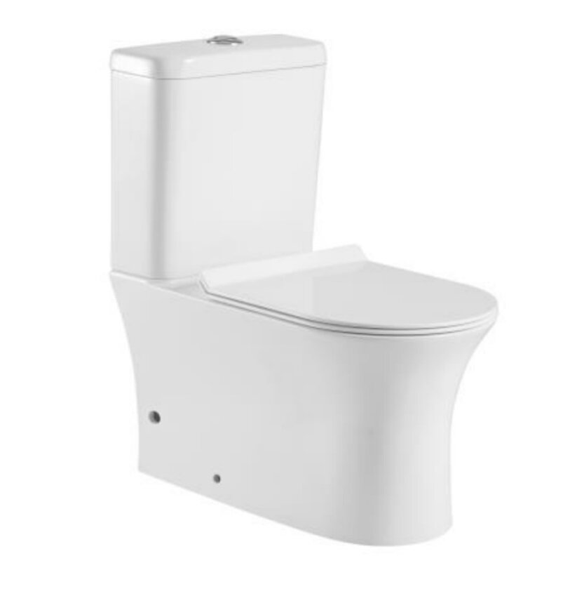 Изображение товара Напольный безободковый унитаз Aquanet Roll-C CL-12249B с крышкой микролифт белый