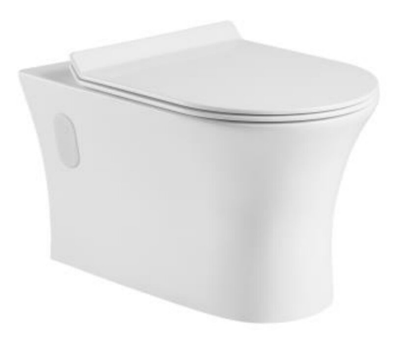 Изображение товара Подвесной безободковый унитаз Aquanet CL-12249D с крышкой Slimseat