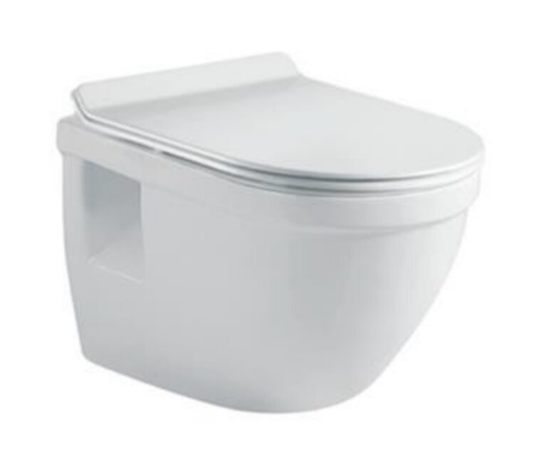 Изображение товара Подвесной безободковый унитаз Aquanet Glide-W CL-11042 (210772), крышка микролифт Slimseat, цвет белый