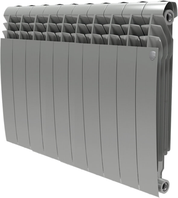 Изображение товара Биметаллический радиатор Royal Thermo BiLiner 500 Silver Satin 10 секций сухой монтаж