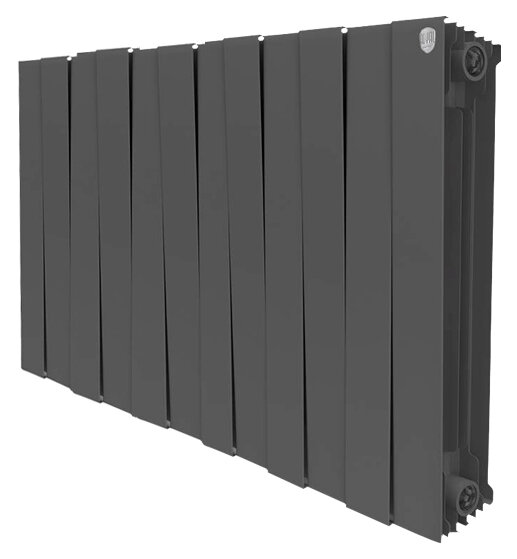 Изображение товара Биметаллический радиатор Royal Thermo Piano Forte 500 noir sable 12 секций боковое подключение