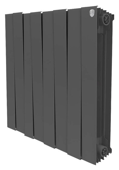 Изображение товара Биметаллический радиатор Royal Thermo Piano Forte 8 секций черный 59x64 см