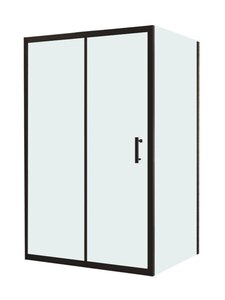 Изображение товара Душевой уголок BelBagno Uno-195-AH-1-120/70-C-NERO, 120 х 70 см, стекло прозрачное, профиль черный матовый