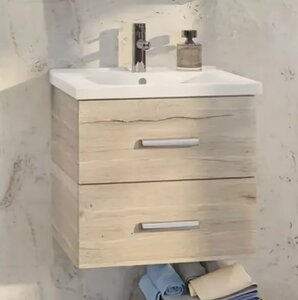 Изображение товара Тумба с раковиной Comforty Парма, 60 см, дуб дымчатый, 00004143490 (00004143490CF)