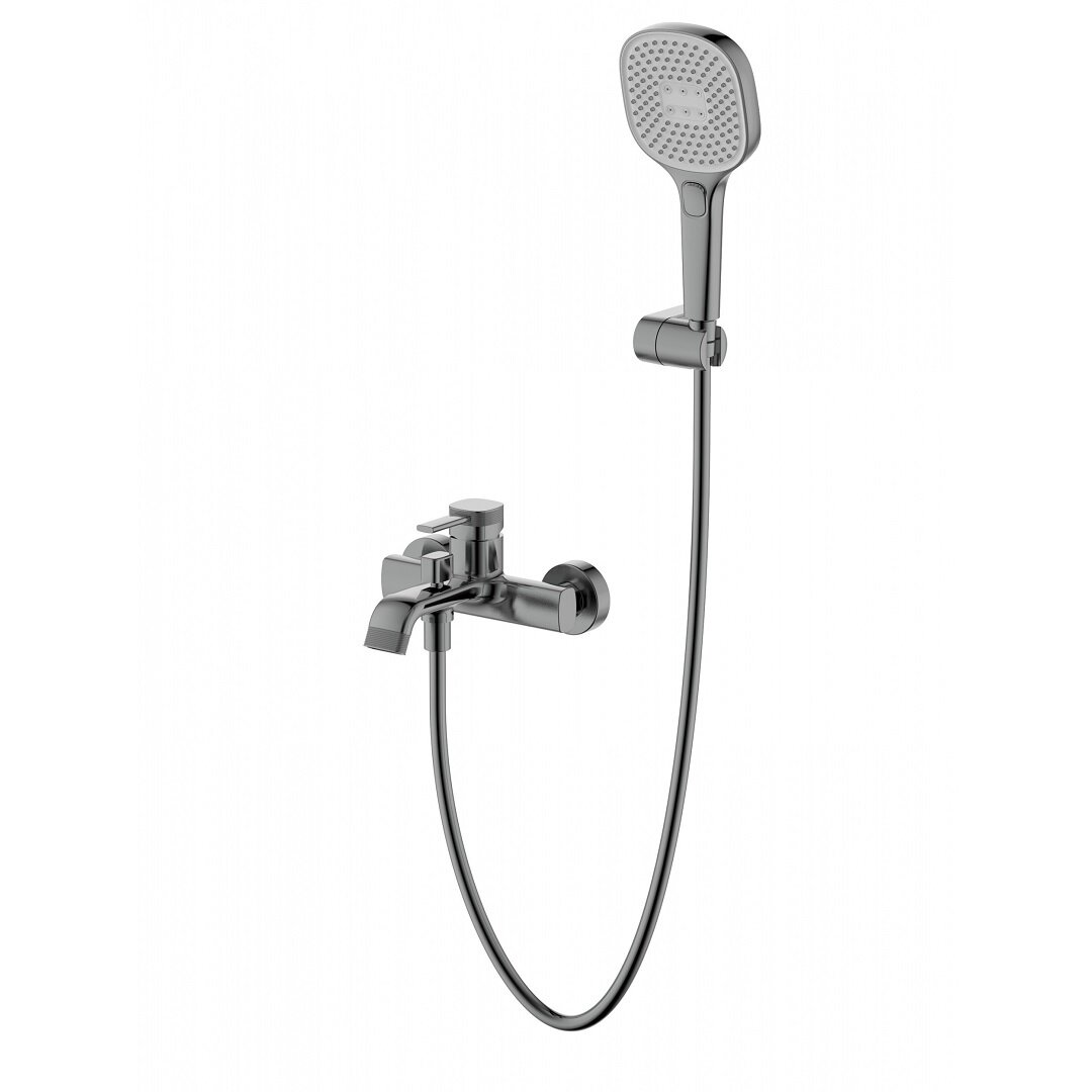 Изображение товара Смеситель Wonzon & Woghand Tetra WW-841212-BGM с душевым гарнитуром Изображение товара Смеситель Wonzon & Woghand Tetra WW-841212-BGM с душевым гарнитуром