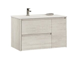 Изображение товара Тумба с раковиной Comforty Бремен 90 см дуб белый подвесная