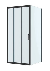 Изображение товара Душевой уголок BelBagno Uno-195-AHF-31-100/70-C-NERO, 100 х 70 см, стекло прозрачное, профиль черный матовый