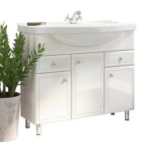 Изображение товара Тумба с раковиной Comforty Сочи, 100 см, белая, 00004134582 (00004134582CF)