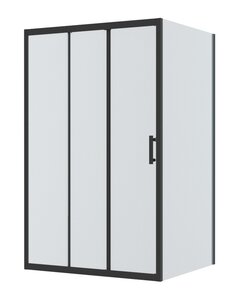 Изображение товара Душевой уголок BelBagno Uno-195-AHF-31-120/100-C-NERO, 120 х 100 см, стекло прозрачное, профиль черный матовый