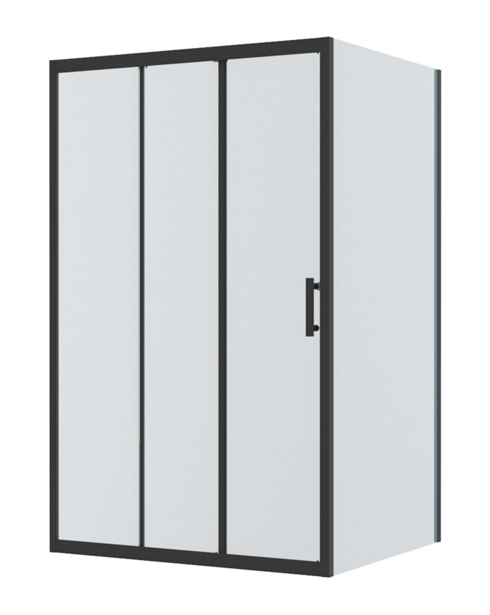 Изображение товара Душевой уголок BelBagno UNO 120x80 см, раздвижной, черный матовый профиль