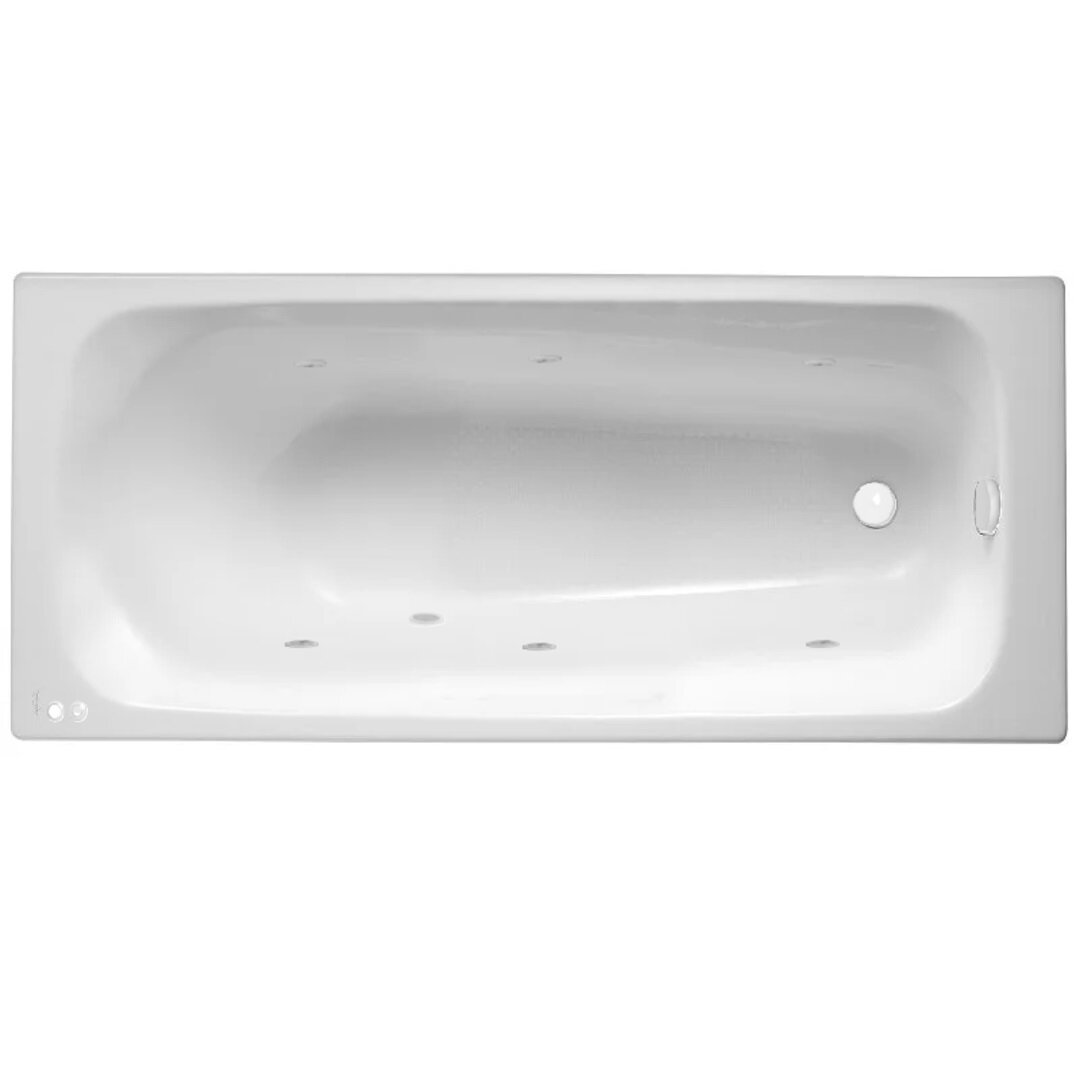 Изображение товара Гидромассажная чугунная ванна Jacob Delafon Melodie E2922-F-00 SOFT WH, 170 x 70 см, антискользящее покрытие, белая, форсунки белые, ножки в подарок Изображение товара Гидромассажная чугунная ванна Jacob Delafon Melodie E2922-F-00 SOFT WH, 170 x 70 см, антискользящее покрытие, белая, форсунки белые, ножки в подарок