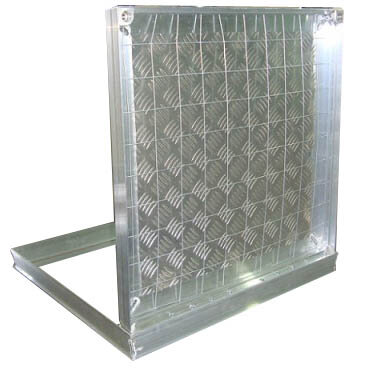 Изображение товара Сантехнический люк Левша Универсал Люкс УЛА7070, ширина 70 см, высота 70 см, с амортизаторами, напольный, под плитку