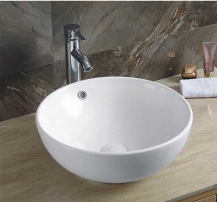 Изображение товара Раковина CeramaLux N 9003А накладная белый круглая размеры 43.5 см