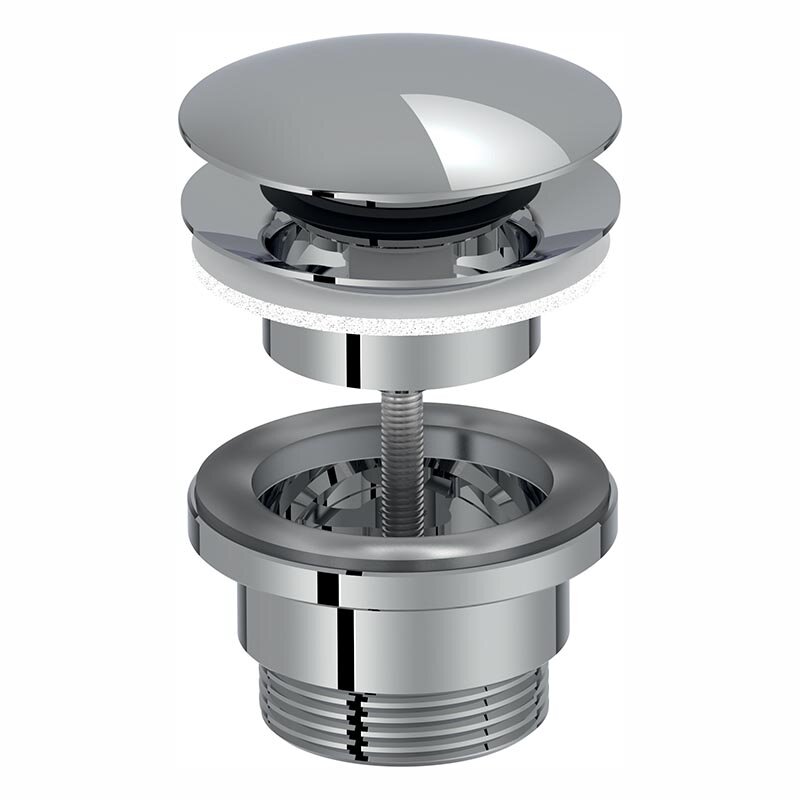 Изображение товара Донный клапан для раковины Jacob Delafon E30536-CP с системой клик-клак хром