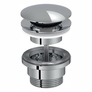 Изображение товара Донный клапан для раковины Jacob Delafon E30536-CP, с системой "клик-клак", универсальный, хром