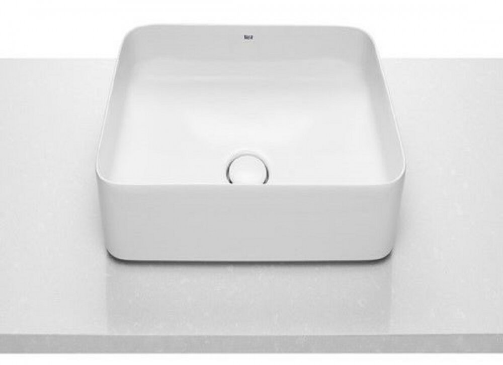 Изображение товара Раковина-чаша Roca Inspira Square 37x50 см - дизайнерская накладная керамическая модель Изображение товара Раковина-чаша Roca Inspira Square 37x50 см - дизайнерская накладная керамическая модель