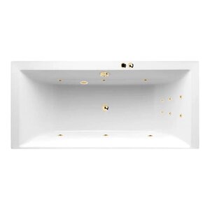 Изображение товара Гидромассажная акриловая ванна Jacob Delafon Evok E60269RU-00 LINE GL, 180 x 80 см, белая, форсунки золото