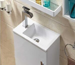 Изображение товара Раковина CeramaLux серия N 9032C врезная белая 45.5х25.5 см для ванной