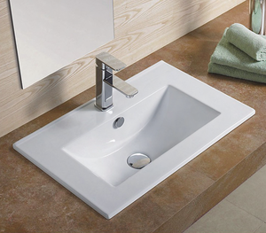 Изображение товара Раковина CeramaLux серия NYJ 803-70 врезная белая 71 см