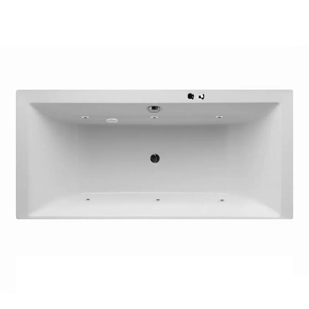Изображение товара Гидромассажная акриловая ванна Jacob Delafon Evok E60342-00 SOFT CR, 200 х 100 см, с регулируемыми ножками, белая, форсунки хром Изображение товара Гидромассажная акриловая ванна Jacob Delafon Evok E60342-00 SOFT CR, 200 х 100 см, с регулируемыми ножками, белая, форсунки хром