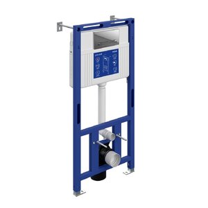 Изображение товара Инсталляция Cersanit Aqua 50 PRIME M 69619, для подвесного унитаза, механическая клавиша Estetica хром, синий
