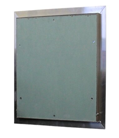 Изображение товара Сантехнический люк Хаммер Уголок 50x50 см под покраску алюминий с влагостойким гипсокартоном