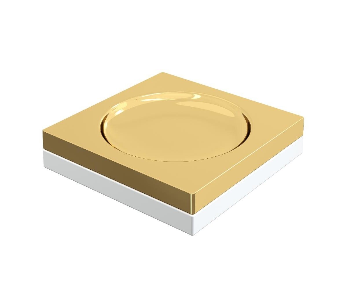 Изображение товара Мыльница Boheme Qubic 10960-G с золотым покрытием для ванной комнаты Изображение товара Мыльница Boheme Qubic 10960-G с золотым покрытием для ванной комнаты