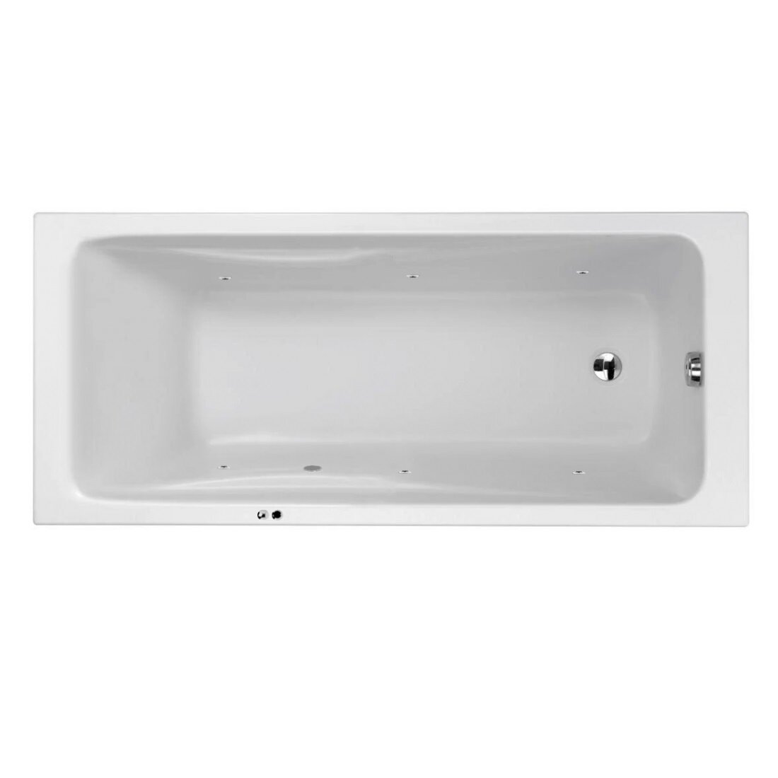 Изображение товара Гидромассажная акриловая ванна Jacob Delafon Odeon Up E6057RU-00 SOFT CR, 160 х 75 см, белая, форсунки хром Изображение товара Гидромассажная акриловая ванна Jacob Delafon Odeon Up E6057RU-00 SOFT CR, 160 х 75 см, белая, форсунки хром