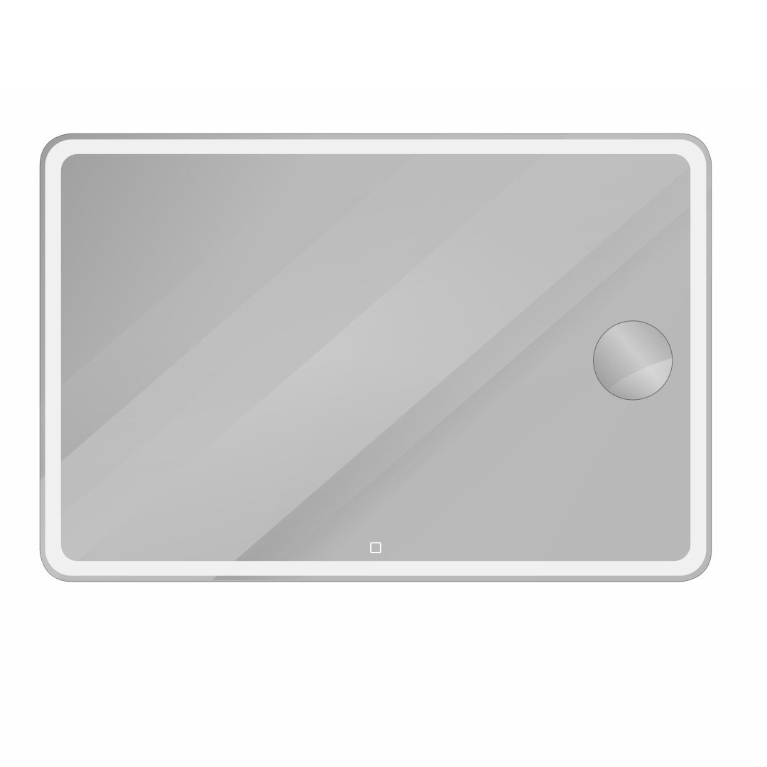 Изображение товара Зеркало BelBagno SPC-MAR-1200-800-LED-TCH-LNZ, 120 х 80 см, с LED подсветкой, с сенсорным выключателем, с линзой, белый