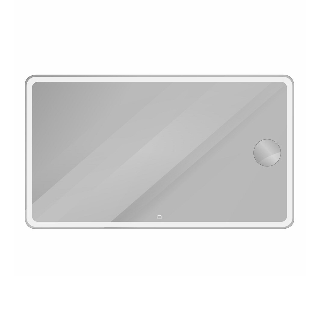 Изображение товара Зеркало BelBagno SPC-MAR-1400-800-LED-TCH-LNZ, 140 х 80 см, с LED подсветкой, с сенсорным выключателем, с линзой, белый