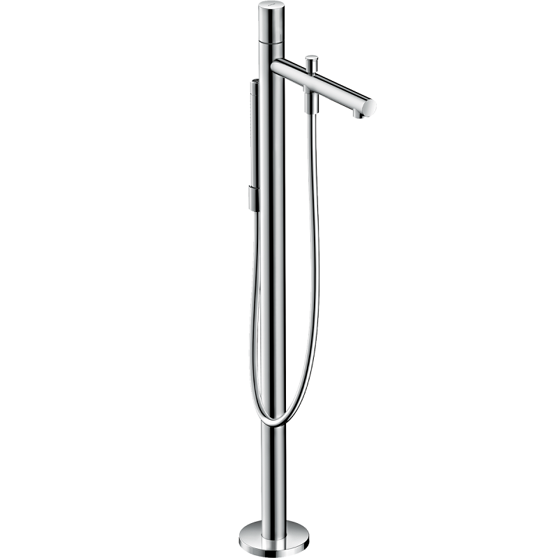 Изображение товара Смеситель для ванны и душа Axor Uno, 45416000, с душевым гарнитуром, напольный, хром