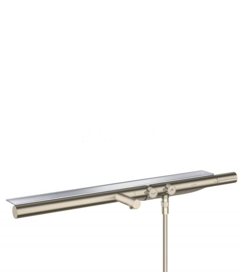 Изображение товара Смеситель для ванны и душа Axor ShowerPipe, 45420820, термостатический, шлифованный никель Изображение товара Смеситель для ванны и душа Axor ShowerPipe, 45420820, термостатический, шлифованный никель