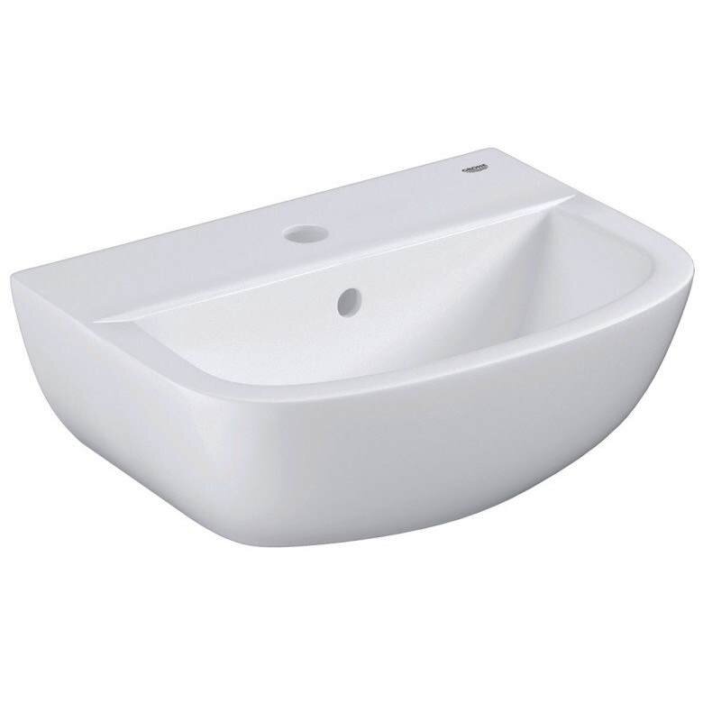 Изображение товара Раковина GROHE Bau Ceramic mini 45 39424000 для ванной белая угловая подвесная