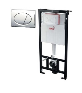 Изображение товара Инсталляция Alcaplast (Set 4 в 1) с безободковым унитазом Jika Mio-N 2071.4000, крышка-сиденье микролифт