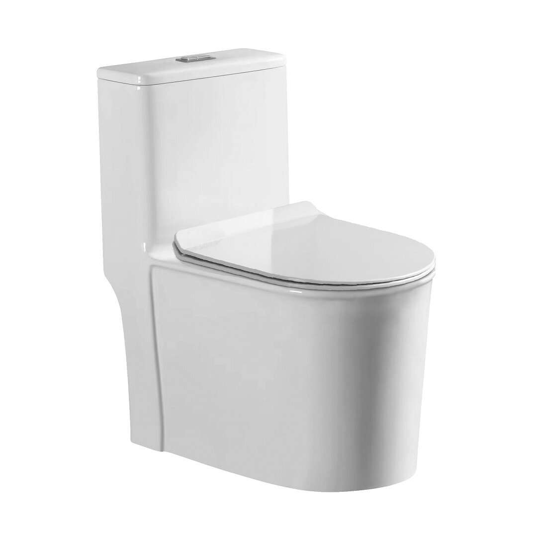 Изображение товара Унитаз моноблок напольный Stella Polar Куэнка KN6831000, SP-00001878, крышка-сиденье микролифт, белый