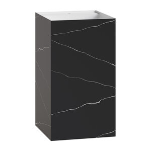 Изображение товара Раковина Boheme Cube Corian 802-NM, 48 см, напольная, искусственный камень, черная