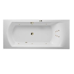 Изображение товара Гидромассажная акриловая ванна Jacob Delafon Ove E60143RU-00 LINE BR, 180 x 80 см, белая, форсунки бронза