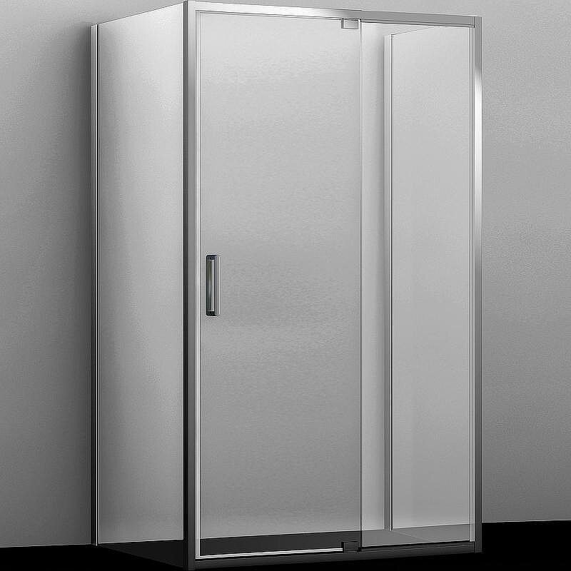 Изображение товара П-образный душевой уголок WasserKRAFT 48P21, 120x90 см, распашная дверь, хром