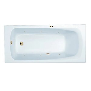 Изображение товара Гидромассажная акриловая ванна Jacob Delafon Patio E6810RU-01 SOFT GL,  150 х 70 см, каркас в подарок, белая, форсунки золото