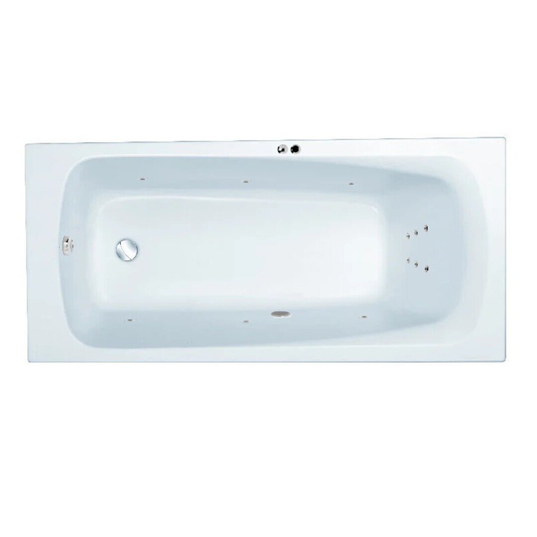 Изображение товара Гидромассажная акриловая ванна Jacob Delafon Patio E6810RU-01 LINE CR, 150 х 70 см, каркас в подарок, белая, форсунки хром Изображение товара Гидромассажная акриловая ванна Jacob Delafon Patio E6810RU-01 LINE CR, 150 х 70 см, каркас в подарок, белая, форсунки хром